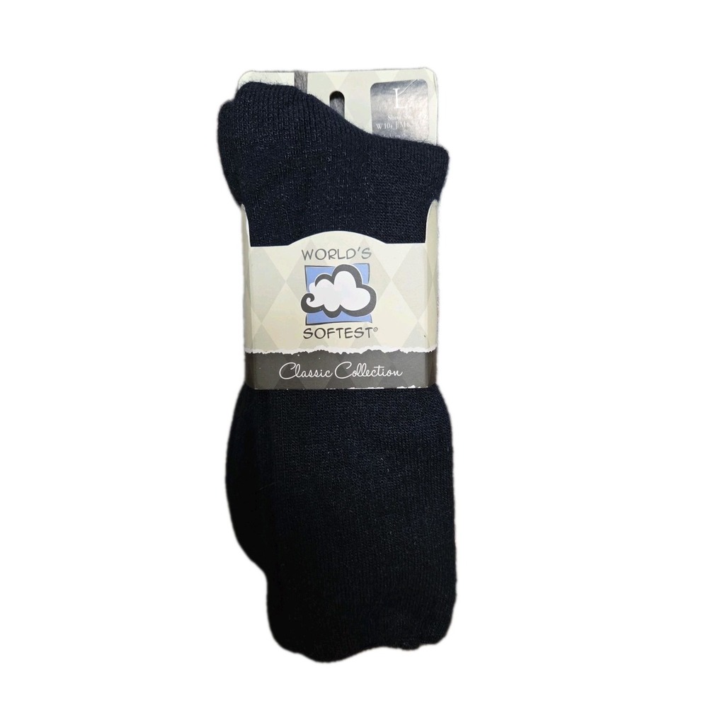 World's‎ Softest SOCKS  Men's 8.5-12/Women's 10+  Navy Made In USA NEW